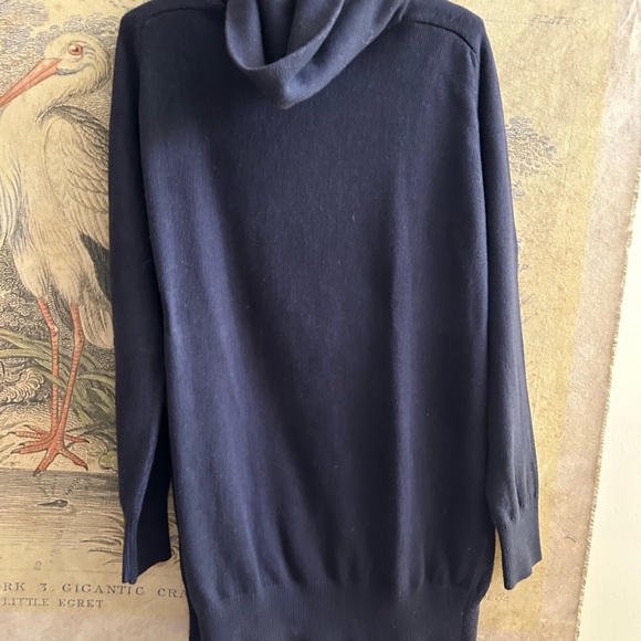 Lands End Dark Navy Blue Loose Turtleneck Sweater SZ Large - Picture 6 of 8